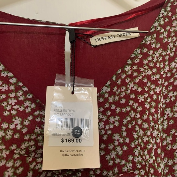 The East Order Arielle Mini Dress Merlot (women’s size small) - Picture 4 of 7
